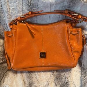 Dooney & Bourke - Tangerine Pebbled Leather Hobo Bag EUC